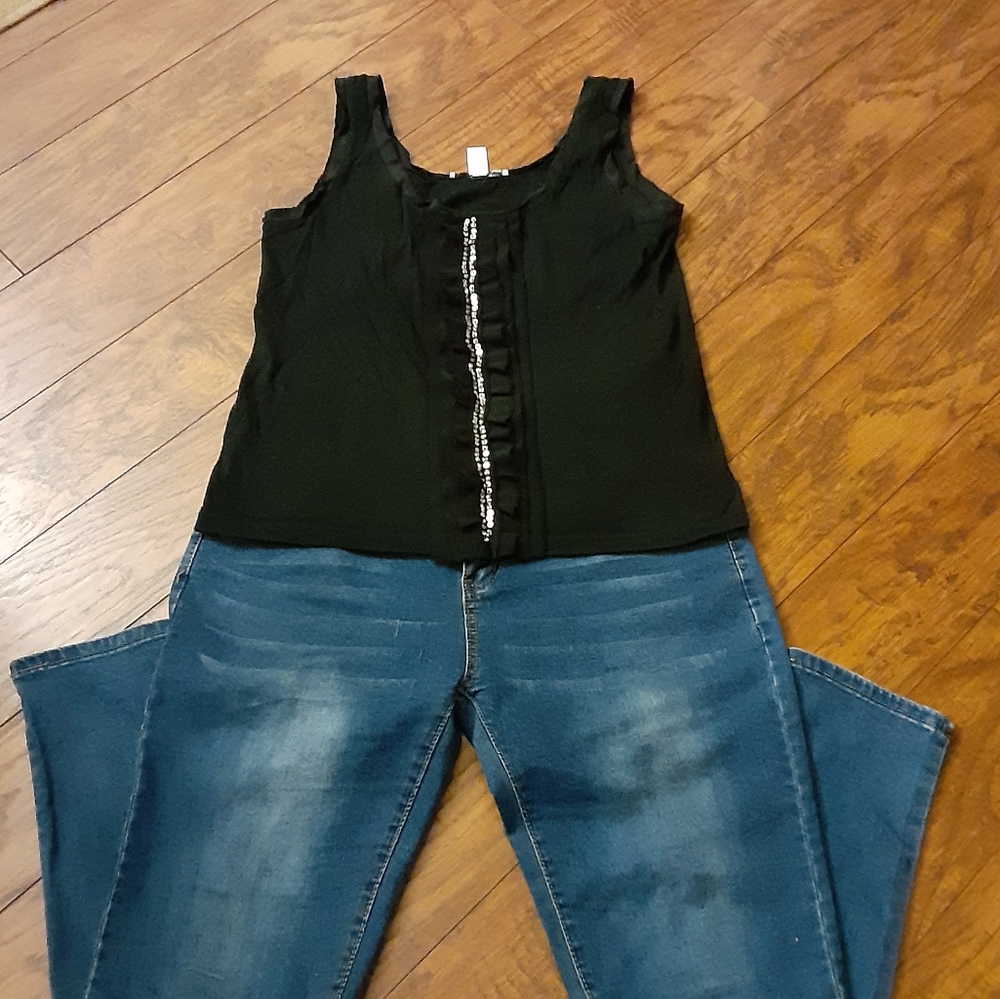 Black tank top